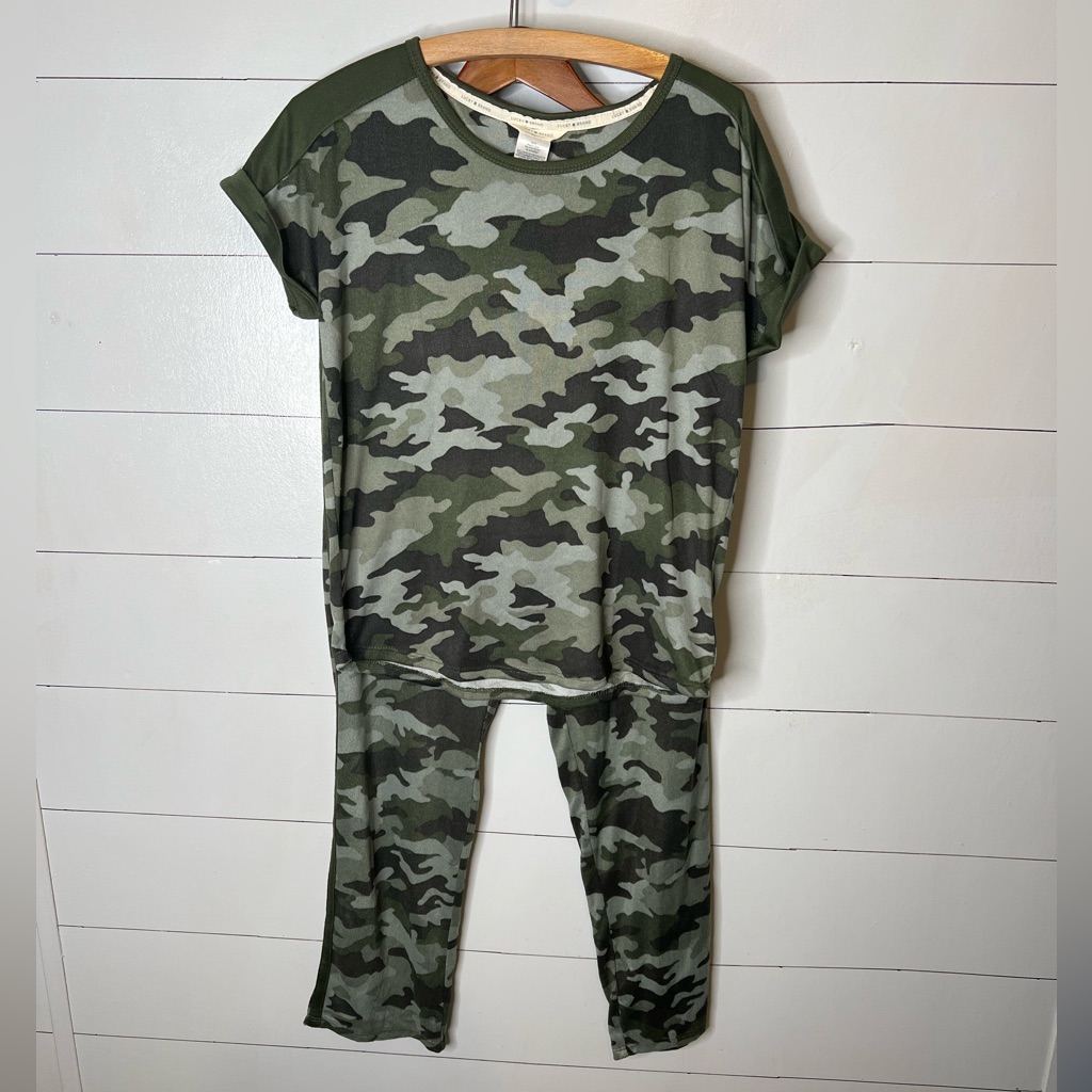 Lucky Brand Camo 4pc Sleepwear Sz S